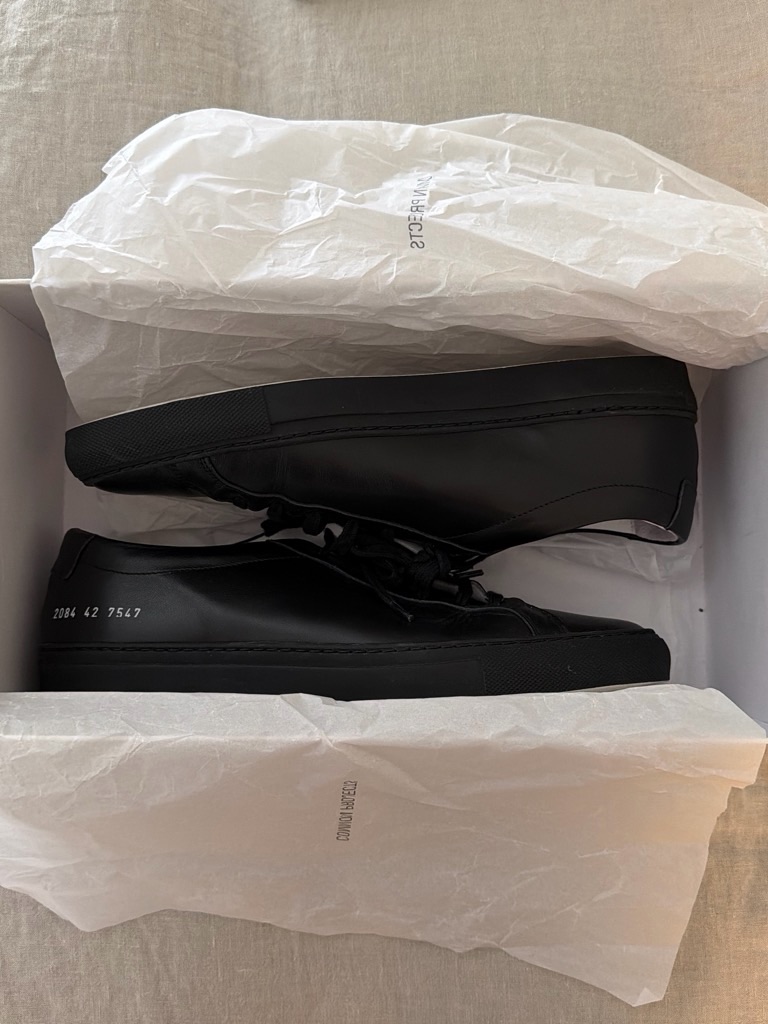Common Projects Mens Achilles Leather Low-Top Sneakers